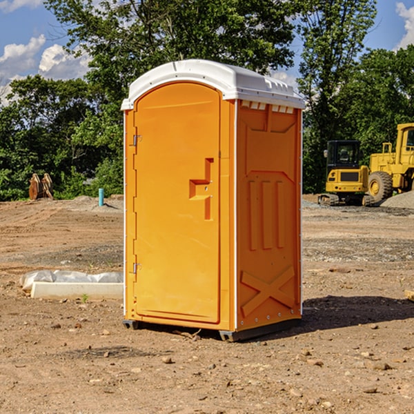 how often are the portable restrooms cleaned and serviced during a rental period in Hardwick CA